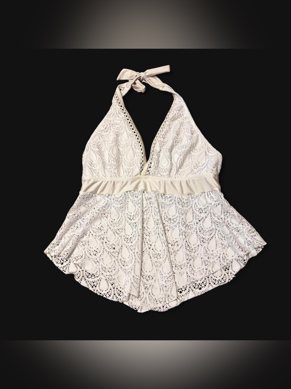 Y2K White Knit Halter Top by Venus!
